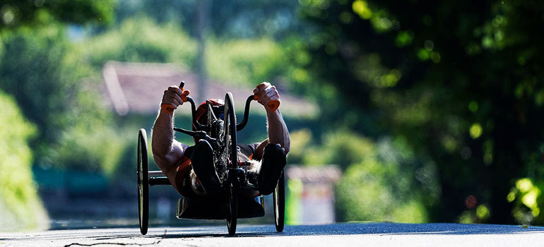 Paratriathlon: De wielrenetappe voor rolstoelgebruikers