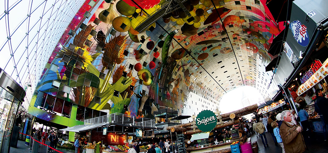 De overdekte Markthal in Rotterdam.