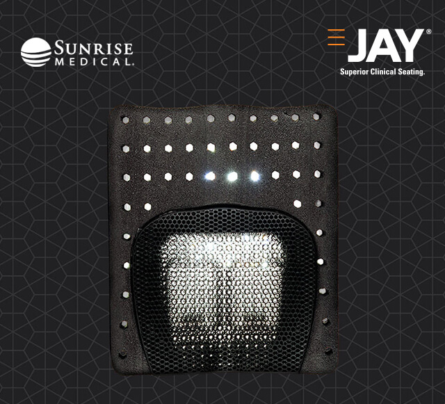 JAY LitePro - Ontdek hoe 3D-geprinte technologie stabiliteit, zitcomfort en drukverdeling samenbrengt.. Meer informatie