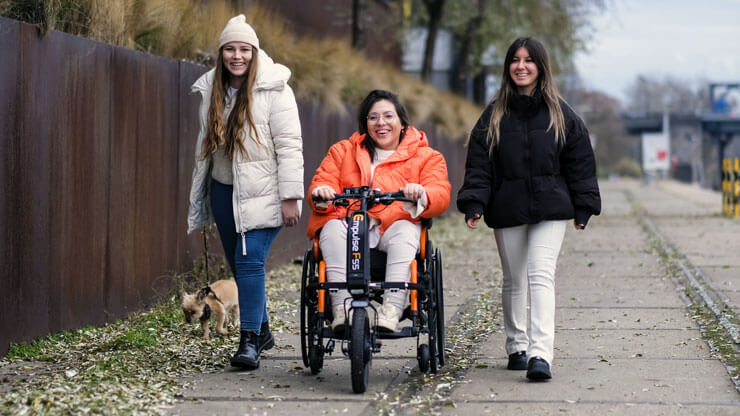 Perfect te combineren met een (elektrische) rolstoelaandrijving