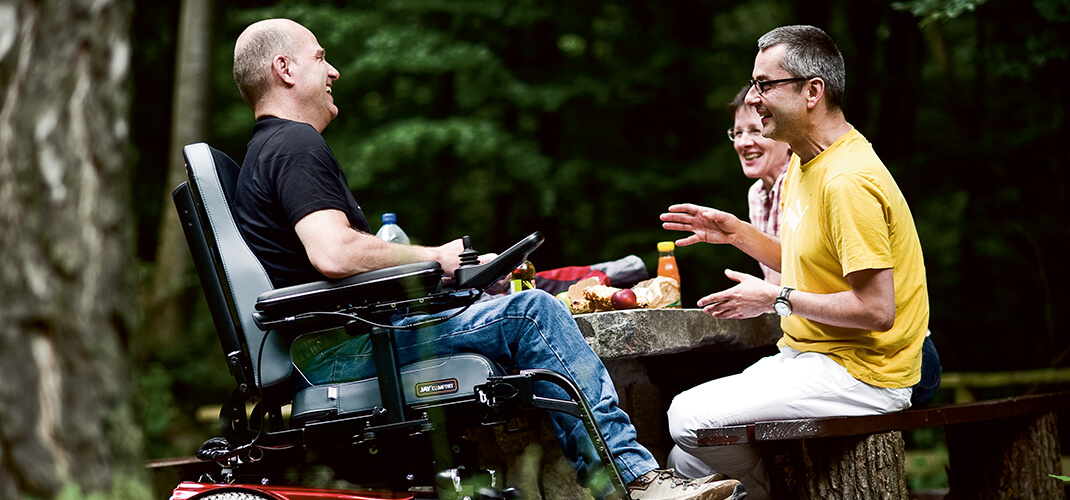 Lunchen tijdens het wandelen.