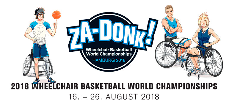 WK rolstoelbasketbal 2018 in Hamburg.