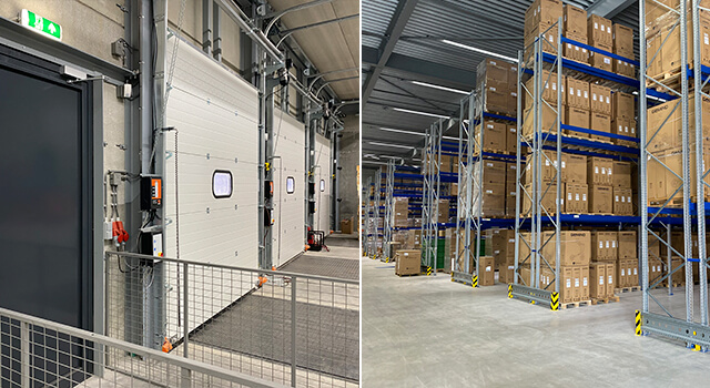Impressie van het nieuwe bedrijfspand en warehouse