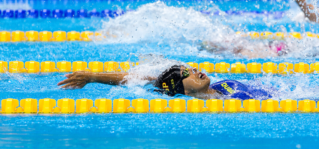 Teresa Perales tijdens de Paralympische Spelen in London 2012.