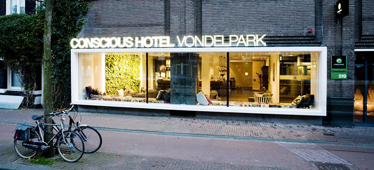 Conscious Hotel Vondelpark in Amsterdam.